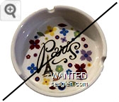 Paris, Las Vegas - Black imprint Porcelain Ashtray