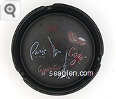 Paris, Las Vegas, Cafe - Cappuccino - White and red imprint Porcelain Ashtray