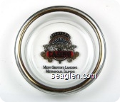 Players Riverboat Casino, Merv Griffin's Landing, Metropolis, Illinois - Black, gold and red imprint Glass Ashtray