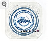 Polynesian Hotel - Casino, 115 Tropicana - Las Vegas, Nevada 89109 - (702) 739-9000 - 1-800-634-6151 - Blue imprint Glass Ashtray