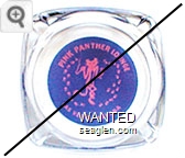 Pink Panther Lounge, Las Vegas, Nevada - Pink on blue imprint Glass Ashtray