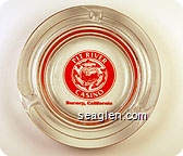 Pit River Casino, Burney, California - Red imprint Glass Ashtray