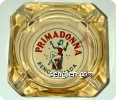 Primadonna, Reno - Nevada - Red and blue imprint Glass Ashtray