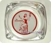 the Primadonna, Reno - Red on white imprint Glass Ashtray