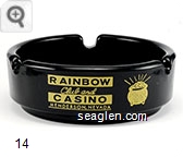 Rainbow Club and Casino, Henderson, Nevada - Yellow imprint Glass Ashtray