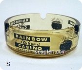 Rainbow Club and Casino, Henderson, Nevada - Black imprint Glass Ashtray
