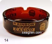 Rainbow Club and Casino, Henderson, Nevada - Yellow imprint Glass Ashtray
