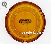 Riviera Black Hawk Casino - Black imprint Glass Ashtray