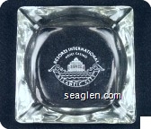 Resorts International, Hotel Casino, Atlantic City - White imprint Glass Ashtray