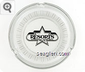 Resorts International Casino - Hotel, Atlantic City - Black imprint Glass Ashtray