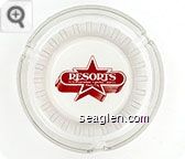 Resorts International Casino - Hotel, Atlantic City - Red imprint Glass Ashtray