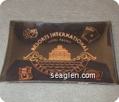 Resorts International, Hotel Casino, Atlantic City - Gold imprint Glass Ashtray