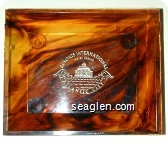 Resorts International Hotel Casino, Atlantic City - Gold imprint Plastic Ashtray
