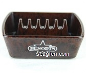 Resorts - White imprint Plastic Ashtray