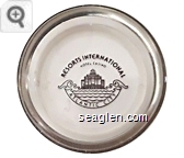 Resorts International Hotel Casino, Atlantic City - Dark Brown imprint Glass Ashtray