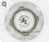 A Gaming House, R I, Black Hawk, Colorado - Green imprint Glass Ashtray