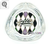 Rio, Las Vegas - Gold and white imprint Glass Ashtray
