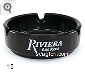 Riviera Las Vegas, Splash ... An Aquacade of Music & Dance, An Evening at La Cage - White imprint Glass Ashtray