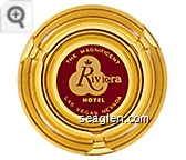 The Magnificent Riviera Hotel, Las Vegas, Nevada - Red on white imprint Glass Ashtray