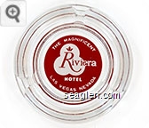 The Magnificent Riviera Hotel, Las Vegas, Nevada - Red on white imprint Glass Ashtray