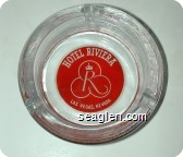 Hotel Riviera, Las Vegas, Nevada - White on red imprint Glass Ashtray