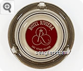 Hotel Riviera, Las Vegas, Nevada - White on red imprint Glass Ashtray