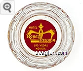 Hotel Royal Nevada, Las Vegas Nevada - Yellow on red imprint Glass Ashtray
