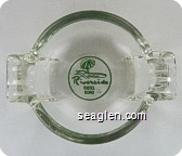 Riverside Hotel, Reno - Green imprint Glass Ashtray