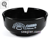 Rainbow Casino, Nekoosa, WI - White imprint Plastic Ashtray