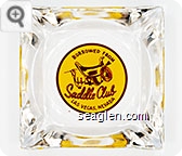 Borrowed From Saddle Club, Las Vegas, Nevada - Brown on yellow imprint Glass Ashtray