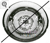 Saginaw Chippewa Casino, Mt. Pleasant, MI - Black imprint Glass Ashtray
