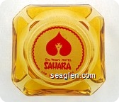 Del Webb's Hotel Sahara, Las Vegas, Nevada - Red on white imprint Glass Ashtray
