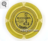 don the Beachcomber, Hollywood, Palm Springs, Chicago, Hotel Sahara Las Vegas - Black imprint Glass Ashtray