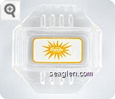 Sands, Las Vegas - Yellow on white imprint Glass Ashtray