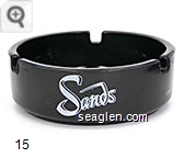 Sands, Hotel Casino, Arlington at Third - Reno, Nevada 89501 (702)786-3311.Toll Free Reservations - 800-648-3553 - White imprint Glass Ashtray