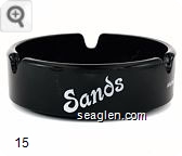 Sands, Hotel Casino, Arlington at Third - Reno, Nevada 89501 (702)786-3311, Toll Free Reservations - (800) 648-3553, Alaska/Hawaii Toll Free 800 648-3810 - White imprint Glass Ashtray