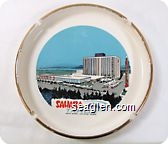 Sahara Tahoe, Resort Hotel and Casino, South Shore, Lake Tahoe, Nevada (Back: Advertising Specialty Company, Reno, Nevada) - Red, blue and black imprint Porcelain Ashtray