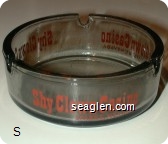 Shy Clown Casino, Sparks, Nevada - Red imprint Glass Ashtray