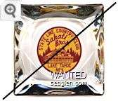 State Line Country Club, Sahati Bros., Lake Tahoe Nev. - Red on yellow imprint Glass Ashtray