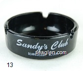 Sandy's Club, Searchlight, Nevada - White imprint Glass Ashtray
