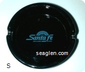 Santa Fe Hotel & Casino, Las Vegas - Blue imprint Glass Ashtray