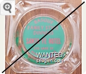 Basque Family Style Dinners, Santa Fe Hotel, 235 Lake St., Reno, Nevada - Red on green imprint Glass Ashtray