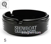 Showboat Casino-Hotel, Fun for Everyone, Bowling - Bingo - Dining, Las Vegas Nevada - White imprint Glass Ashtray