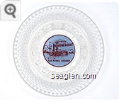 Showboat, Las Vegas Nevada - Red on lt blue imprint Glass Ashtray