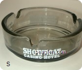 Showboat, Casino-Hotel, Fun for Everyone, Bowling - Bingo - Dining, Las Vegas, Nevada - White imprint Glass Ashtray