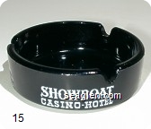 Showboat, Casino-Hotel, Fun for Everyone, Bowling - Bingo - Dining, Las Vegas, Nevada - White imprint Glass Ashtray