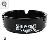 Showboat, Casino-Hotel, Fun for Everyone, Bowling - Bingo - Dining, Las Vegas, Nevada - White imprint Glass Ashtray