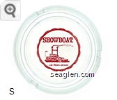 Showboat, Las Vegas, Nevada - Red on white imprint Glass Ashtray