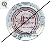 Showboat, Las Vegas, Nevada - Red on white imprint Glass Ashtray