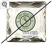 Silver Dollar Club, Mixed Drinks, Pool Tables, 738-9112, 400 Commercial St. Elko, Nevada - Green on white imprint Glass Ashtray